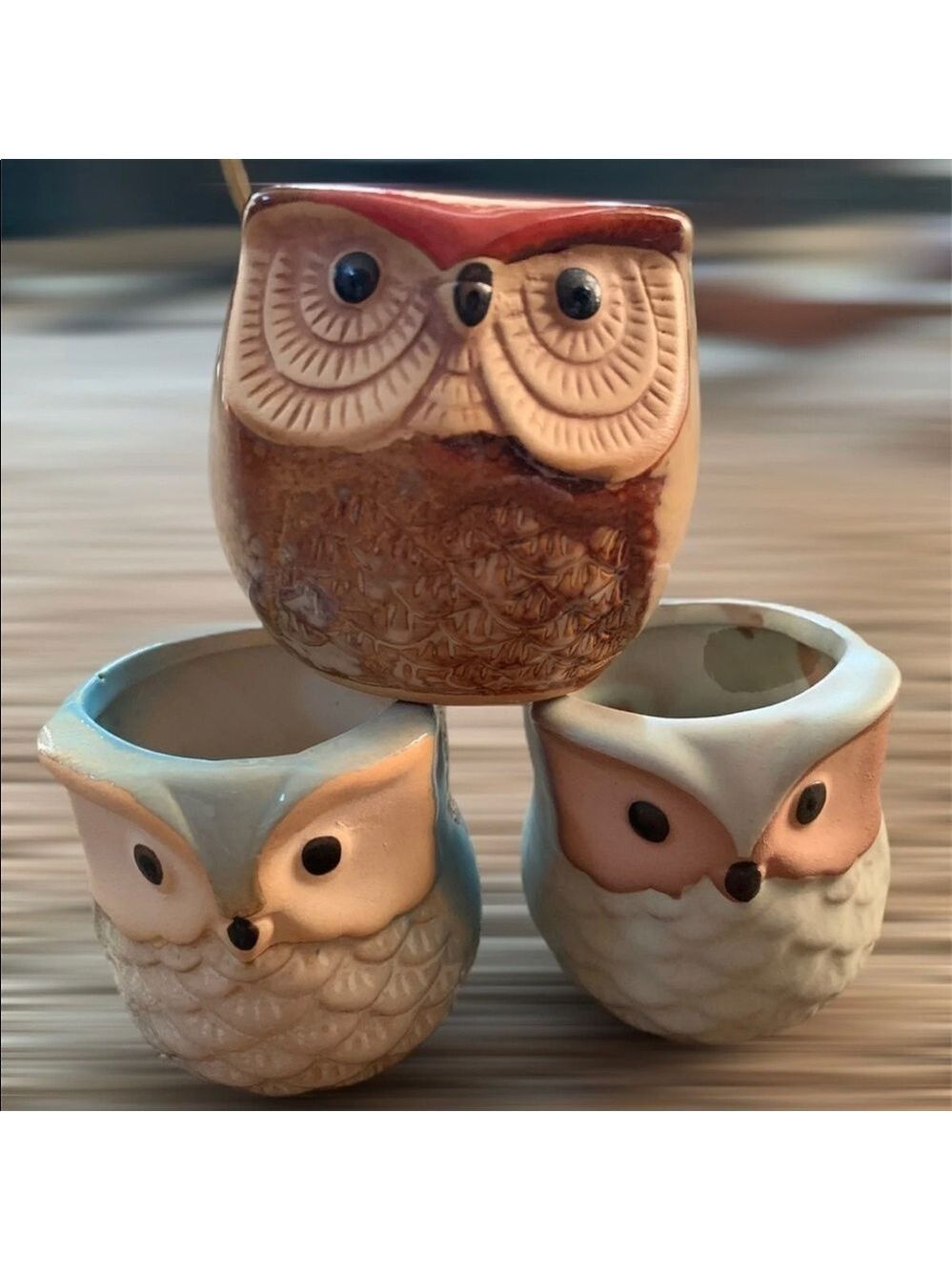 Trio Owl Tea Light Holders